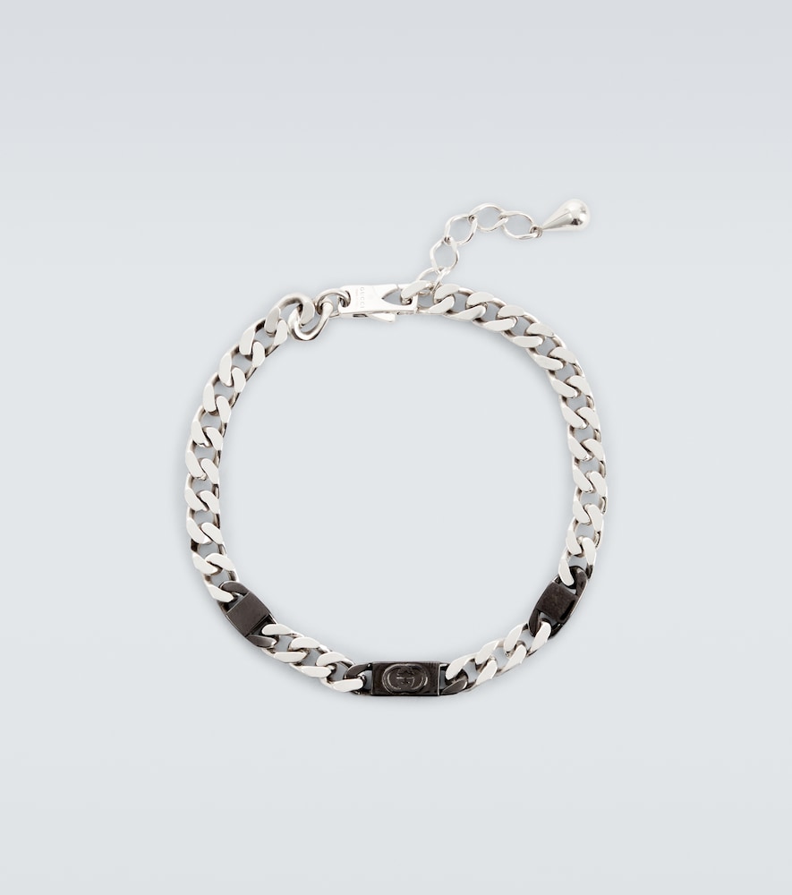 Gucci Interlocking sterling silver chain bracelet