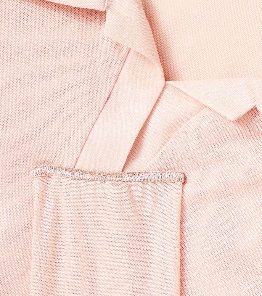 Oseree Oséree Kids Cropped Tulle Top In Pink