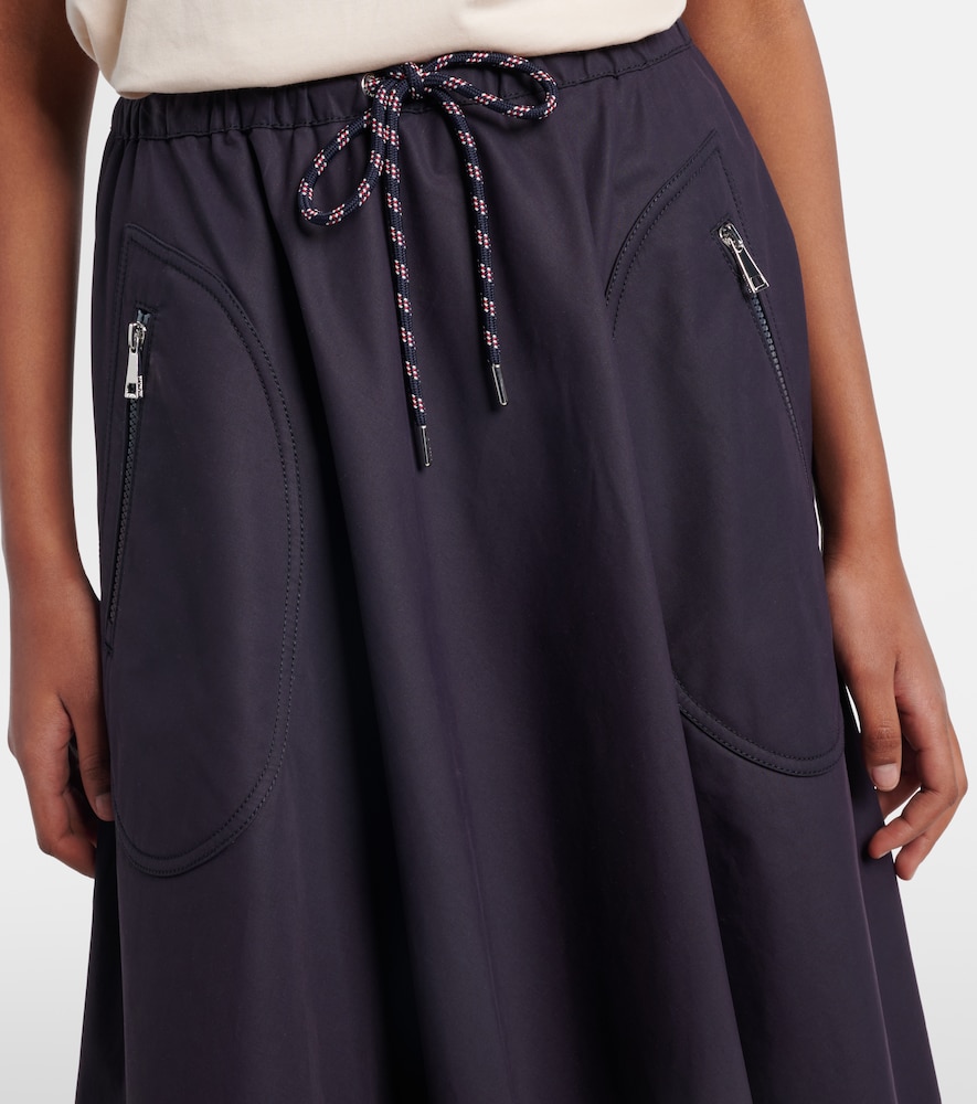  Moncler Moncler Cotton-blend Jersey Midi Skirt 