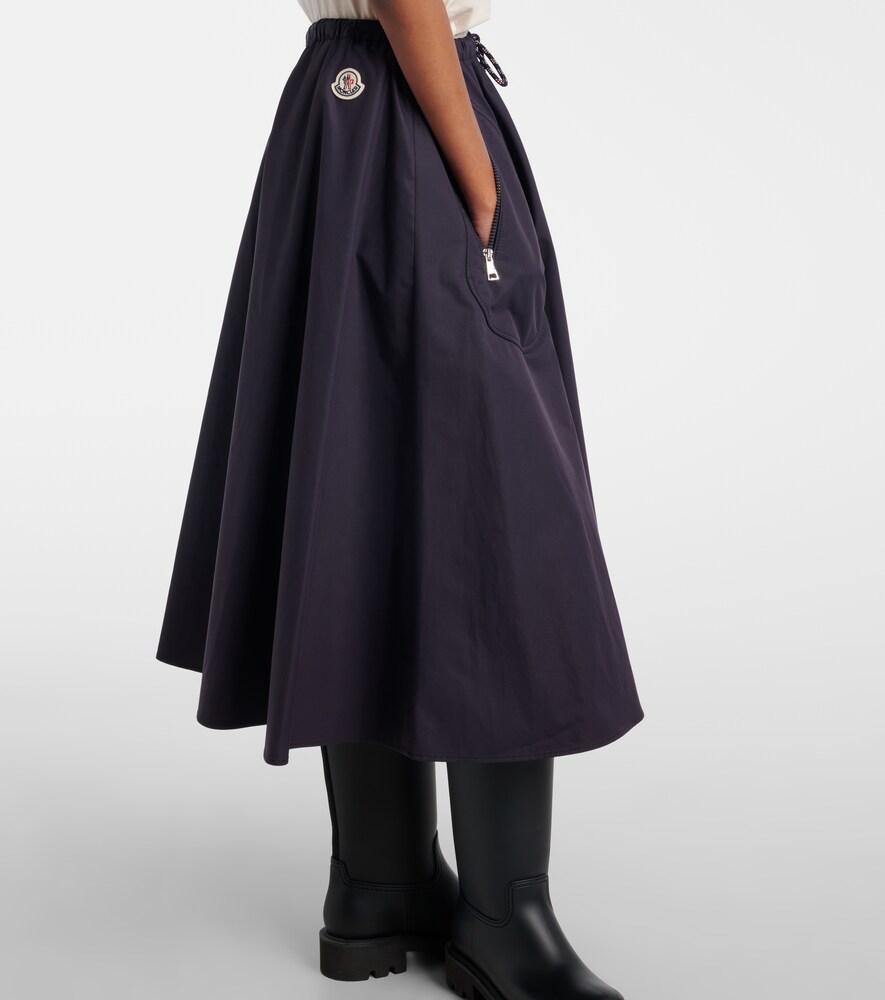  Moncler Moncler Cotton-blend Jersey Midi Skirt 