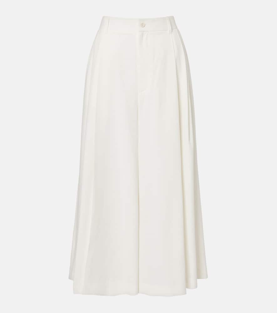 Pantaloni culottes in seta