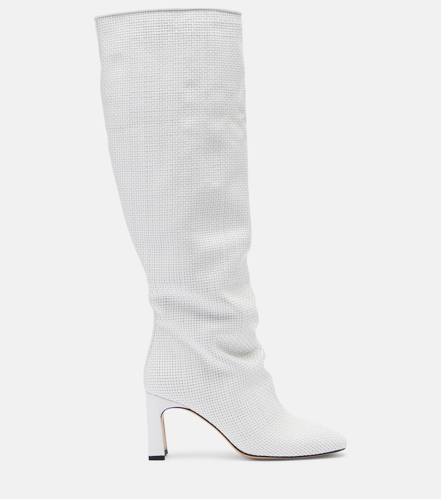 Roberta Woven Knee-High Boots