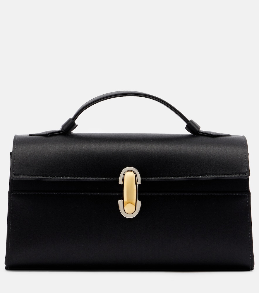 Savette Symmetry Small satin top-handle bag