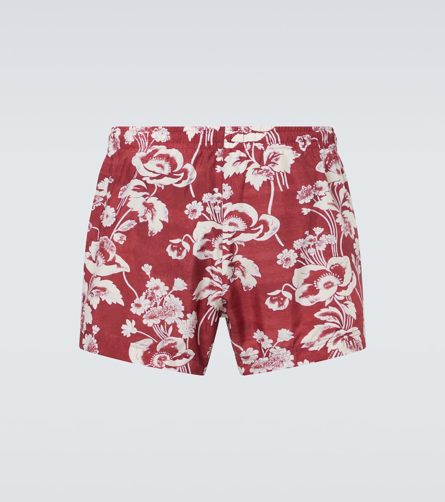 Commas Printed Swim Trunks In Red