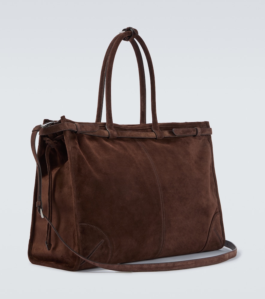  Prada Prada Prada Bonnie Suede Tote Bag 