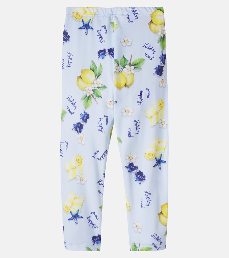  Monnalisa Monnalisa Printed Cotton-blend Jersey Leggings 