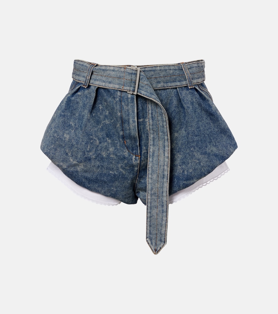 Magda Butrym Belted denim shorts
