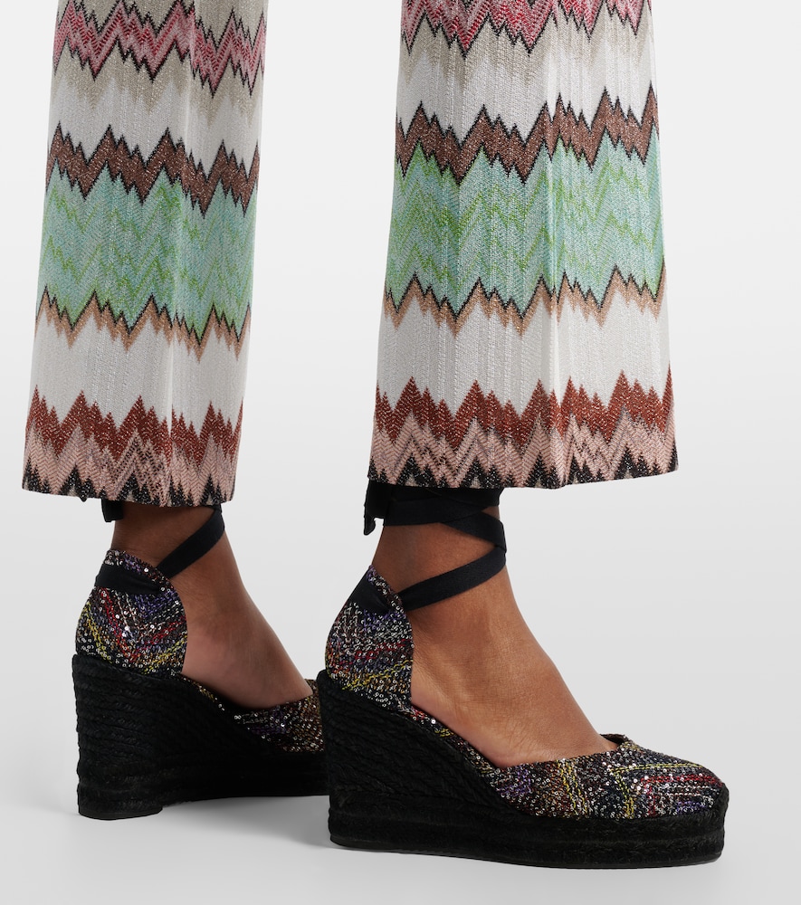 Missoni Eva 80 sequined espadrille wedges