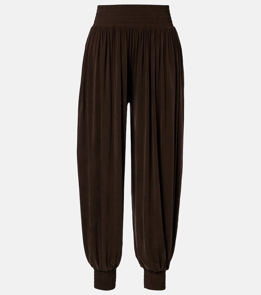 Balmain Shirred jersey balloon pants