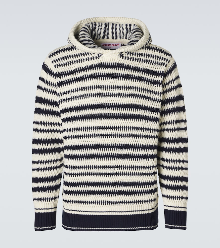 Orlebar Brown Felpa Kirk in crochet con cappuccio