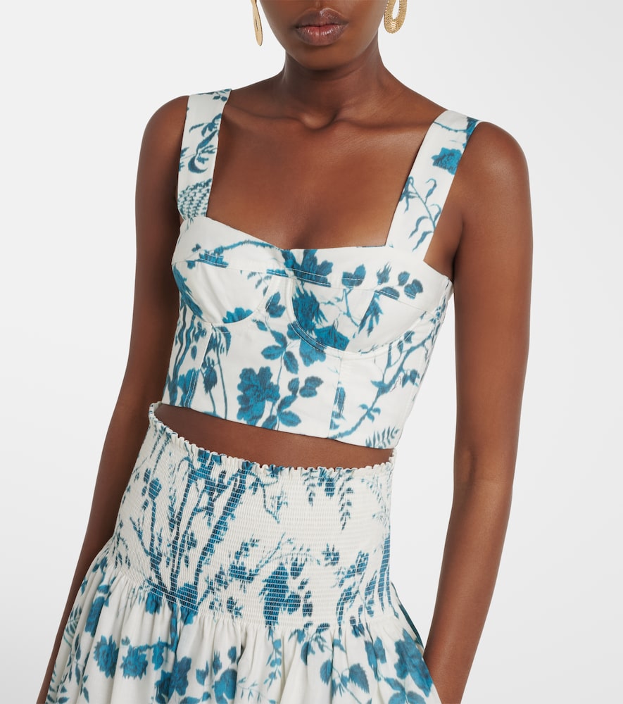  Erdem Erdem Cropped-top Aus Baumwolle Und Leinen 
