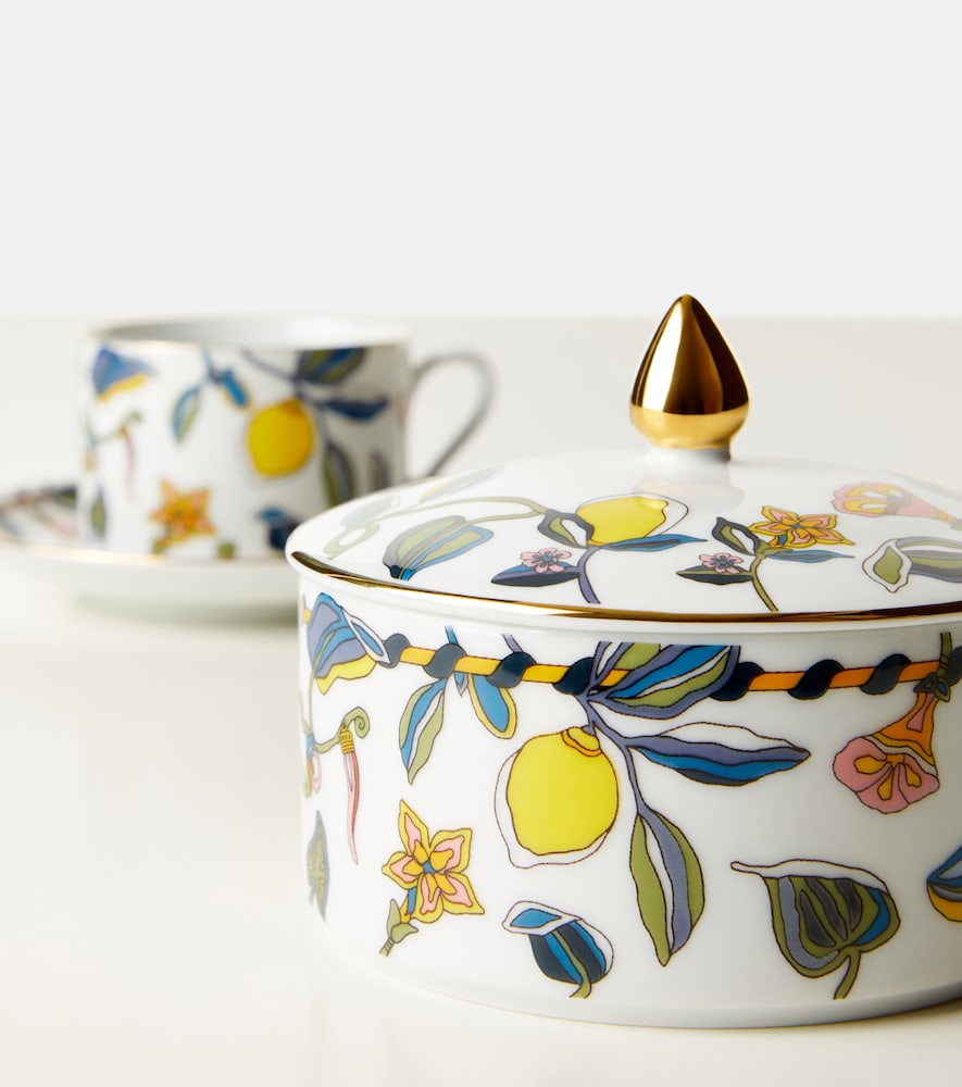  La Doublej La Doublej Borboni White Porcelain Container 