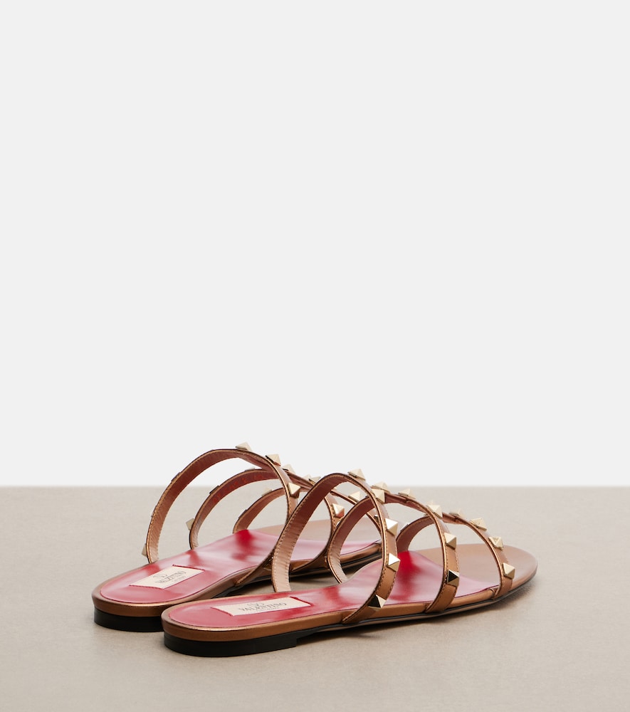  Valentino Garavani Valentino Garavani Rockstud Metallic Leather Sandals 