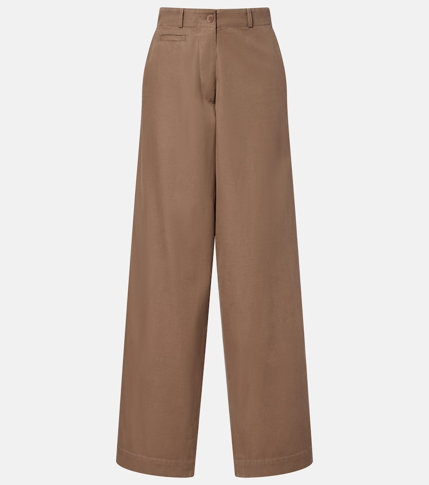 The Row Fadry cotton-blend gabardine wide-leg pants