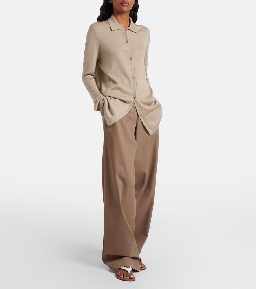  The Row The Row Fadry Cotton-blend Gabardine Wide-leg Pants 