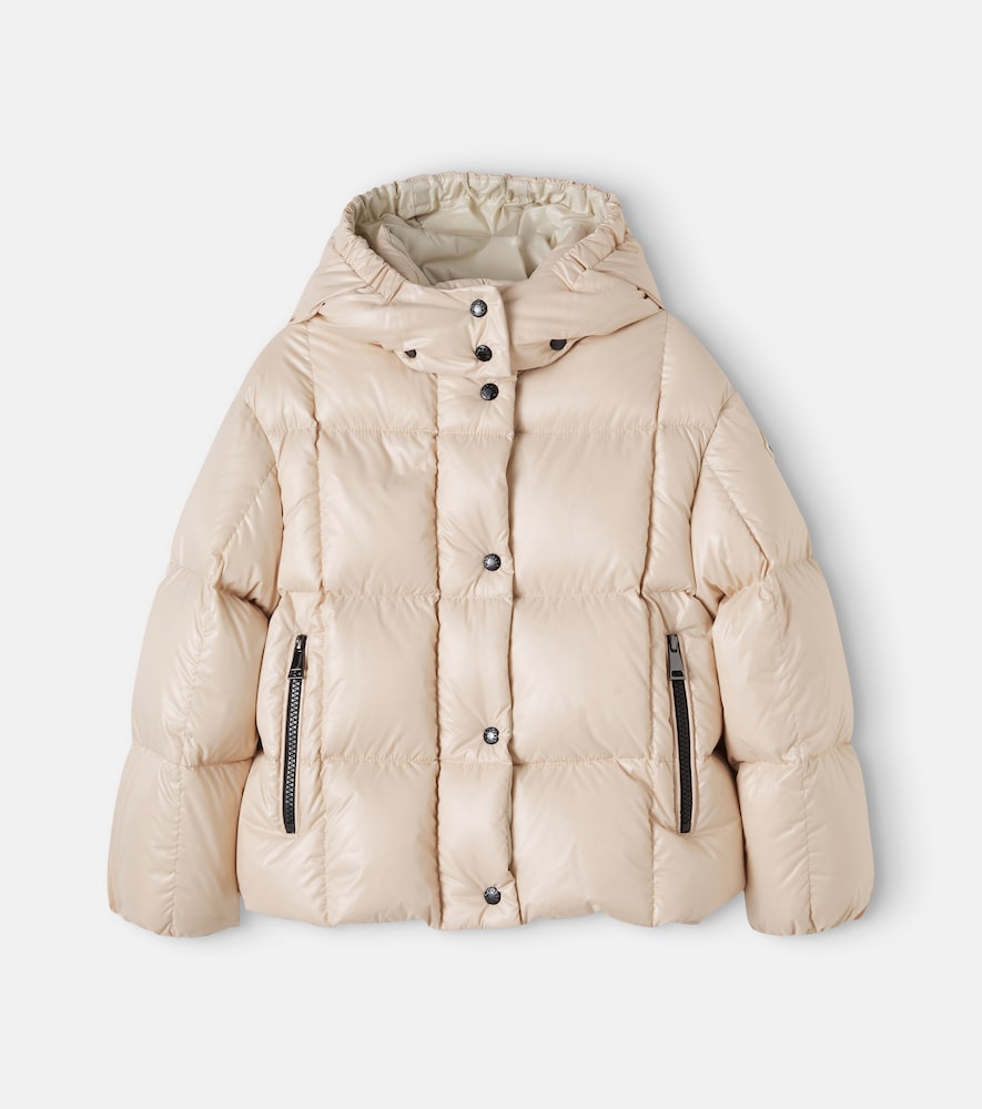Moncler Parana Hooded Down Jacket for Girls in Beige, Size: 4Y - Image 3