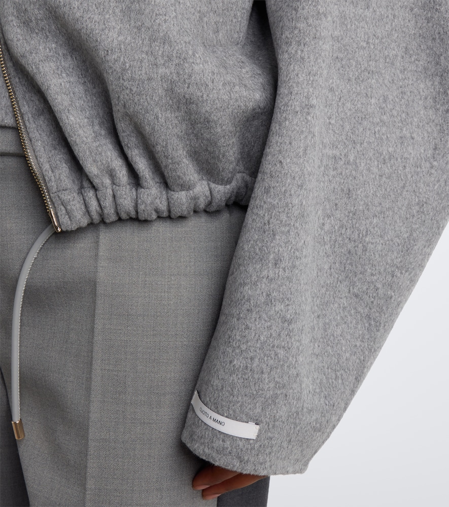Oversized Virgin Wool Blouson Jacket