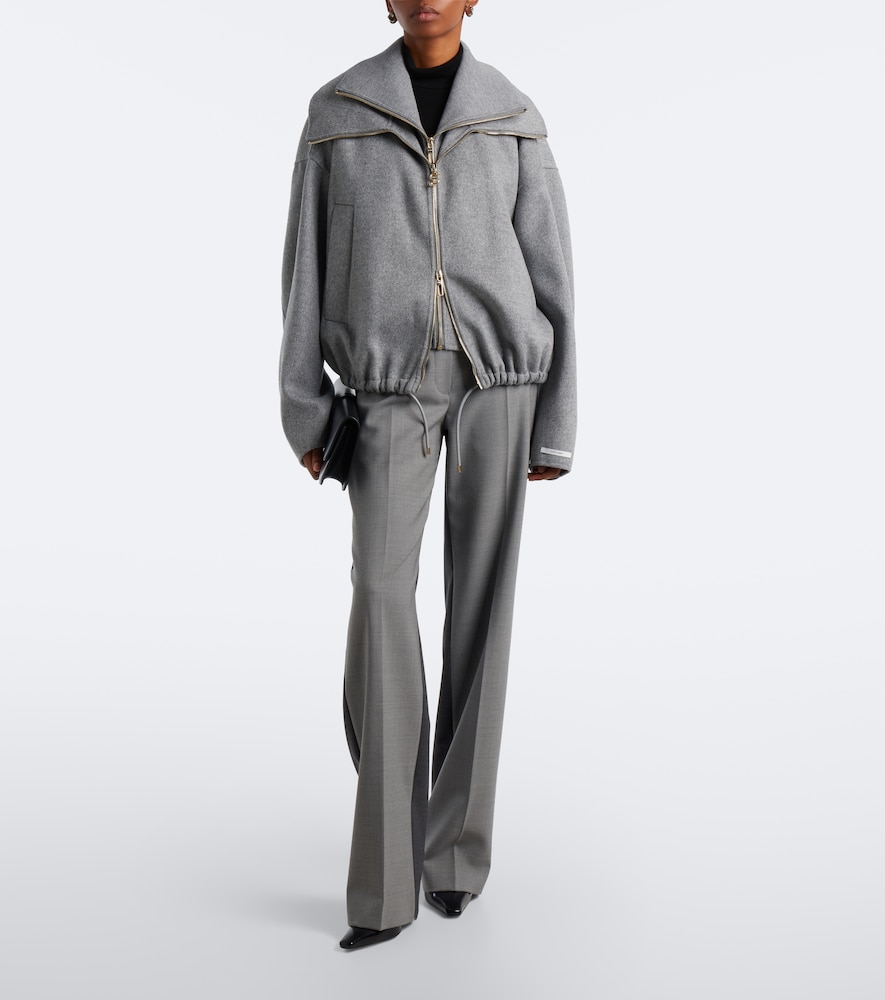 Oversized Virgin Wool Blouson Jacket