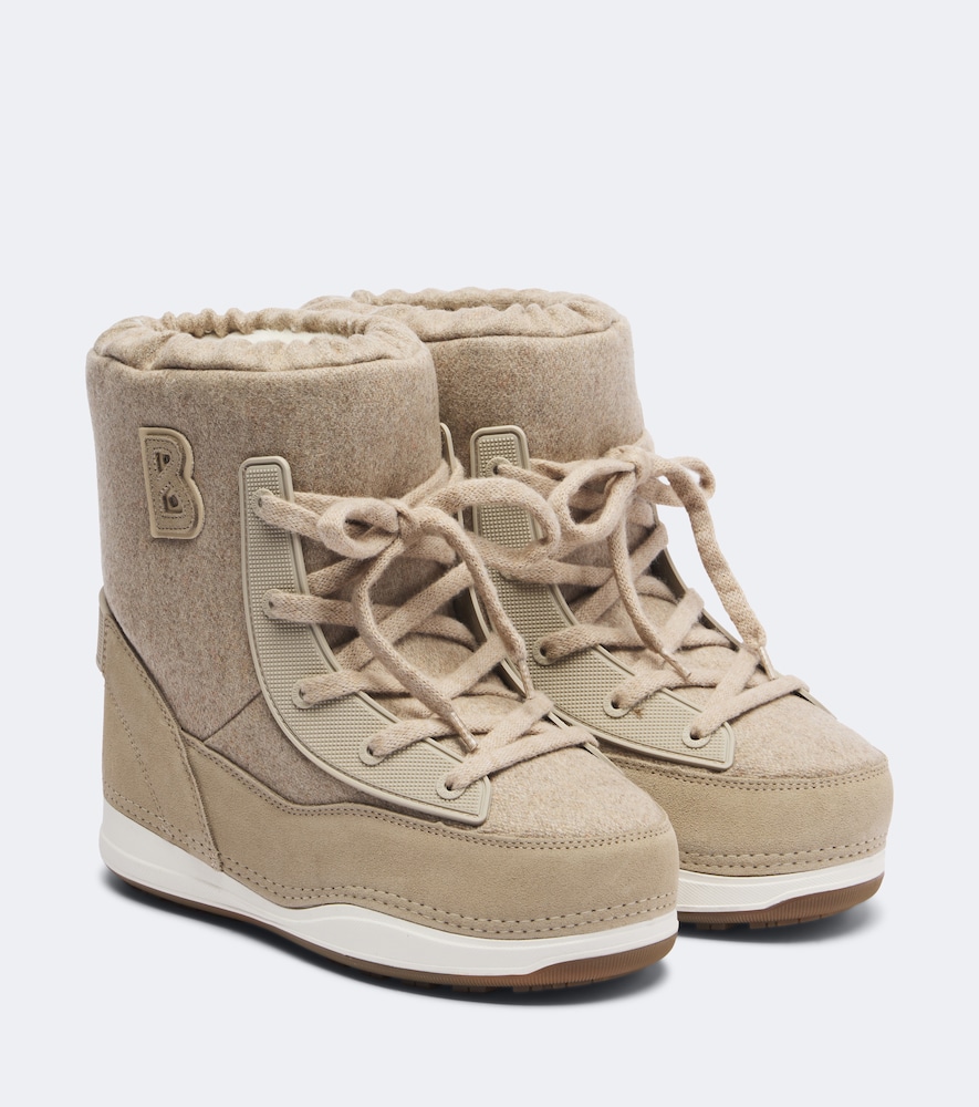 Bogner La Plagne Lace-up Snow Boots In Beige