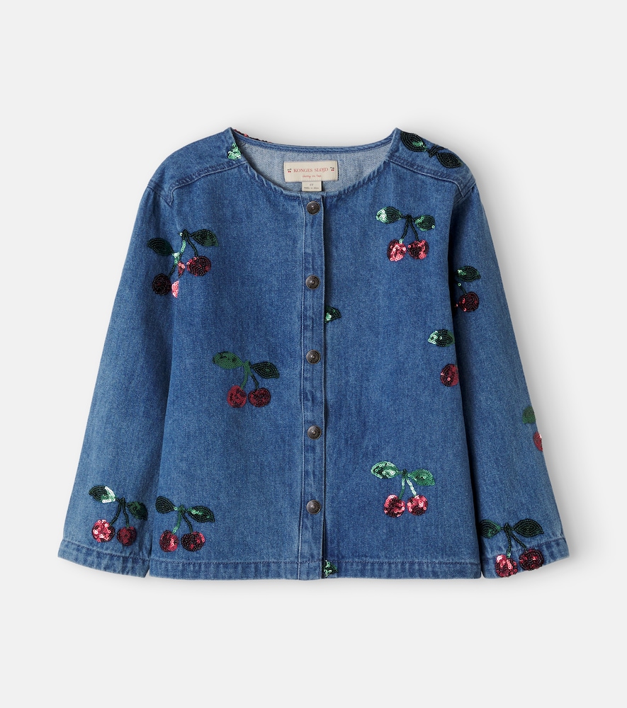 Konges Sløjd Giacca di jeans Magot con paillettes