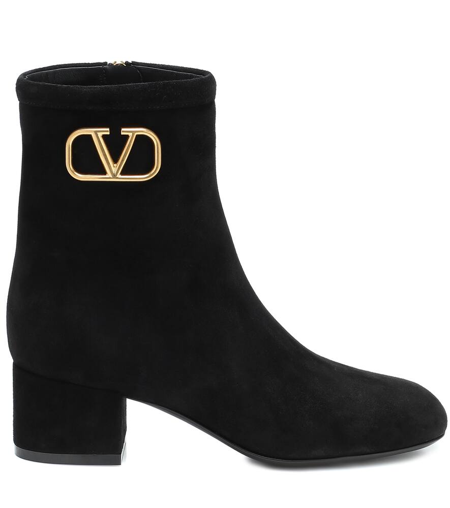 VALENTINO VLOGO SUEDE ANKLE BOOTS,P00436826