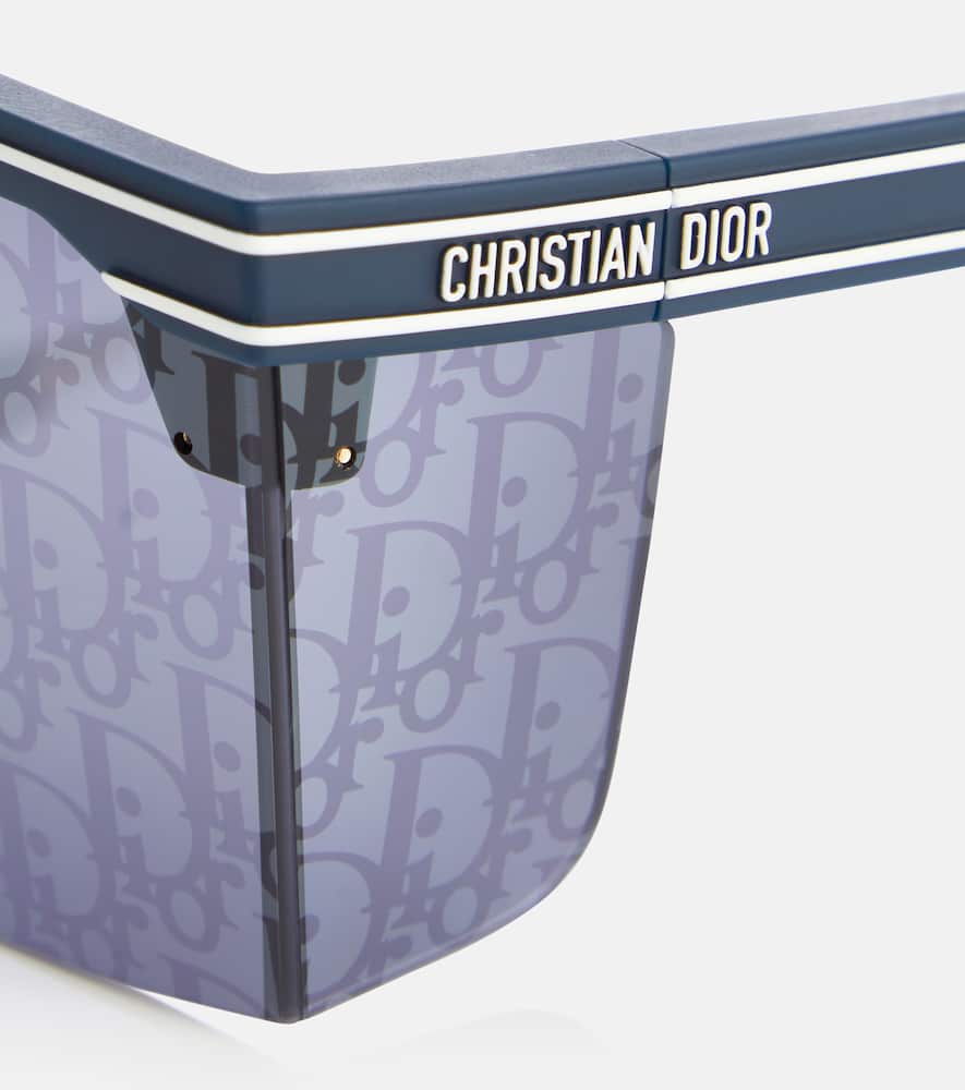 Dior Monogram Shield Framed Sunglasses In Blue