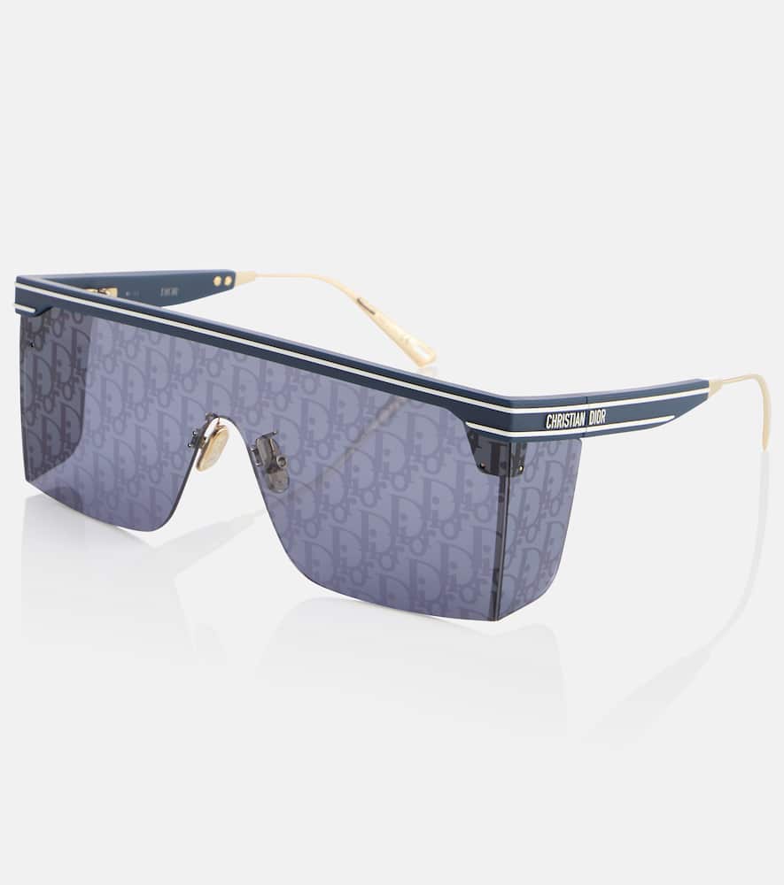 Dior Monogram Shield Framed Sunglasses In Blue