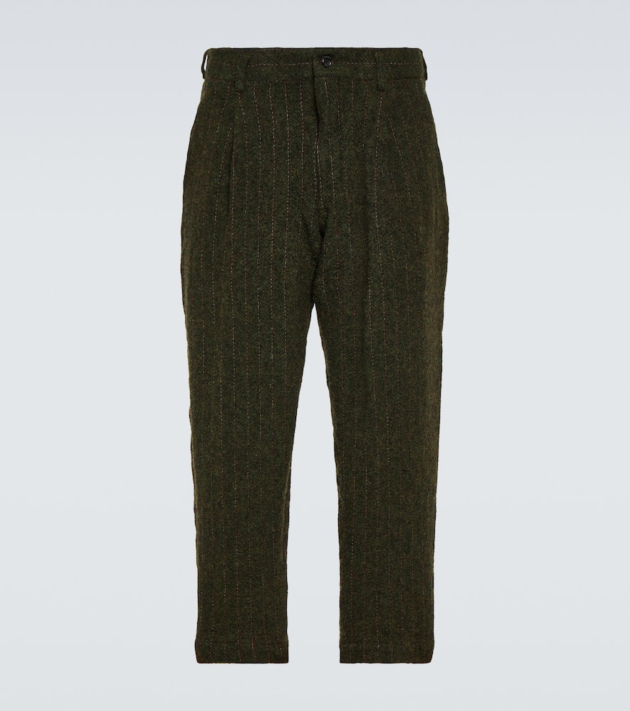 Comme des Garçons Homme Deux Striped wool tweed suit pants