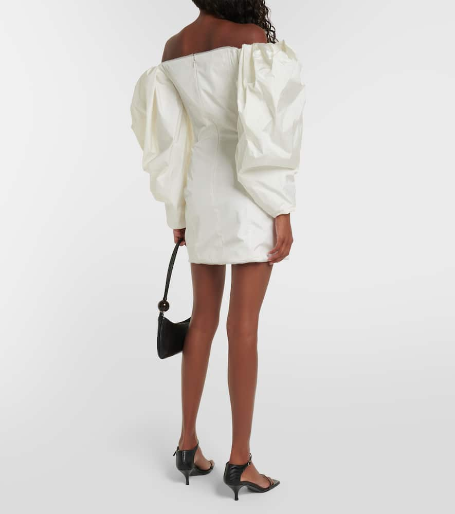 Shop Jacquemus Off-shoulder Minidress In White