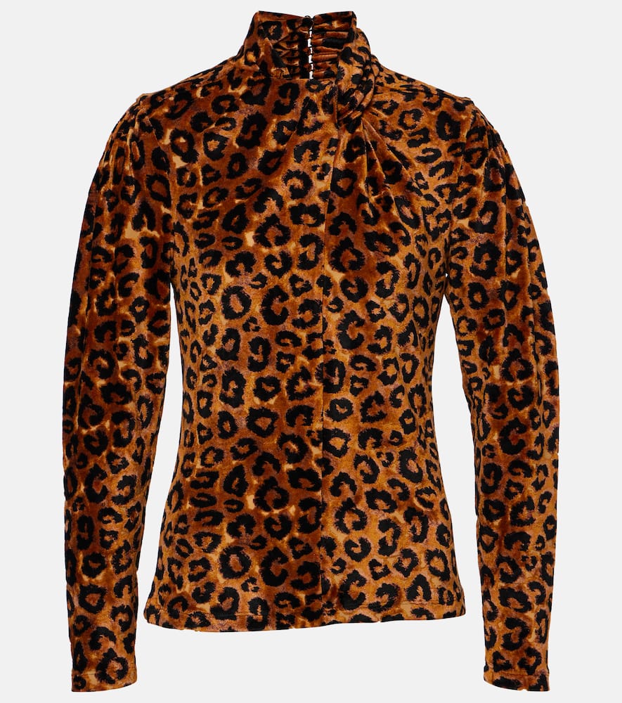 Rabanne Leopard-print top