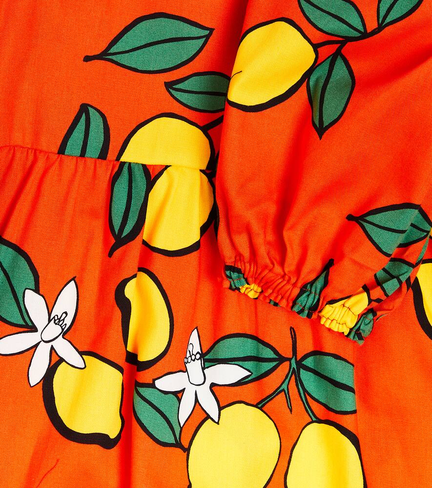 Mini Rodini Printed Cotton Dress In Multicoloured