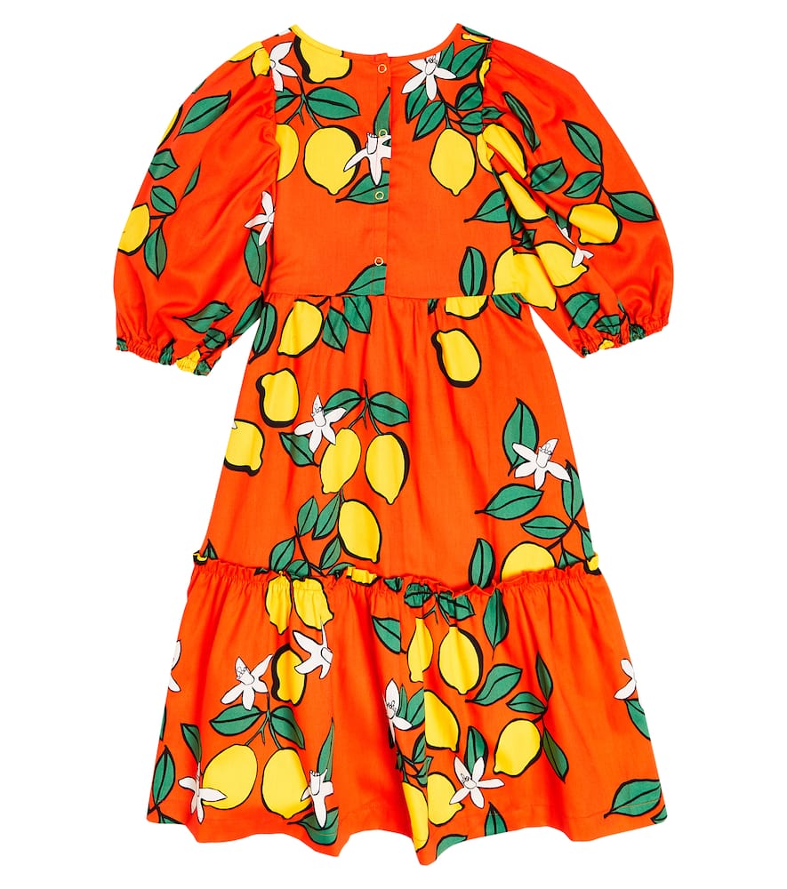 Mini Rodini Printed Cotton Dress In Multicoloured