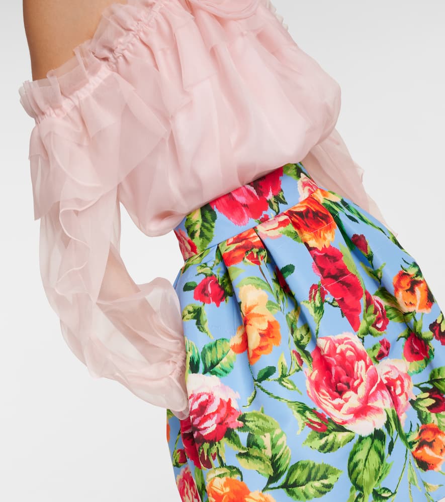 Carolina Herrera Floral midi skirt