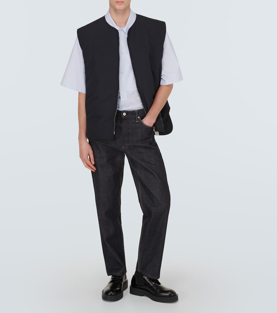 Jil Sander Friday Pinstripe Cotton Shirt In Blue