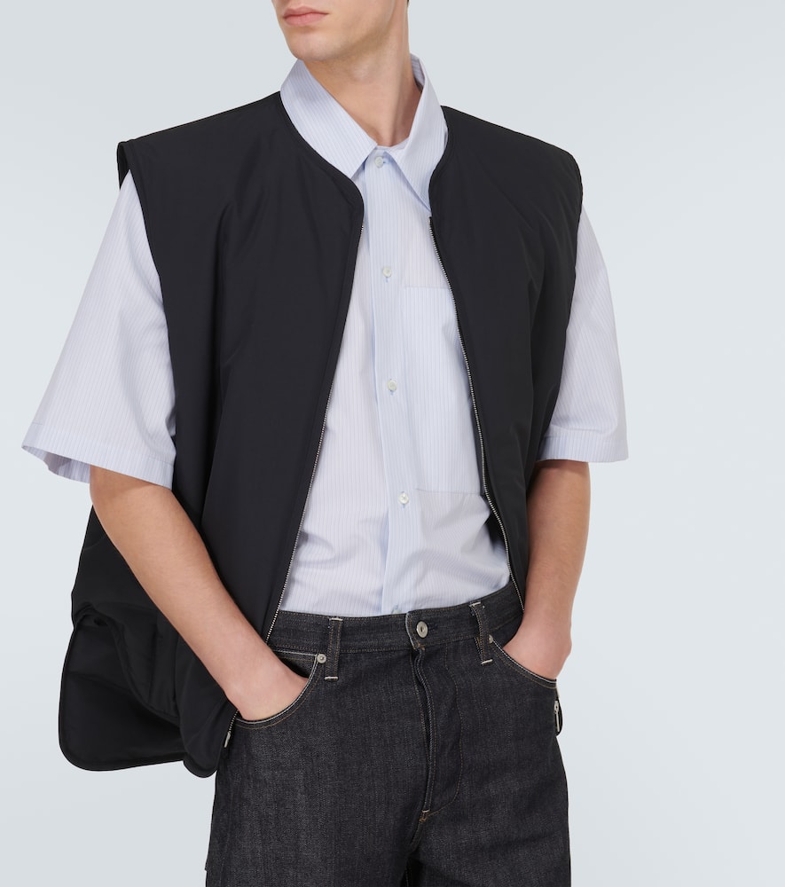 Jil Sander Friday Pinstripe Cotton Shirt In Blue