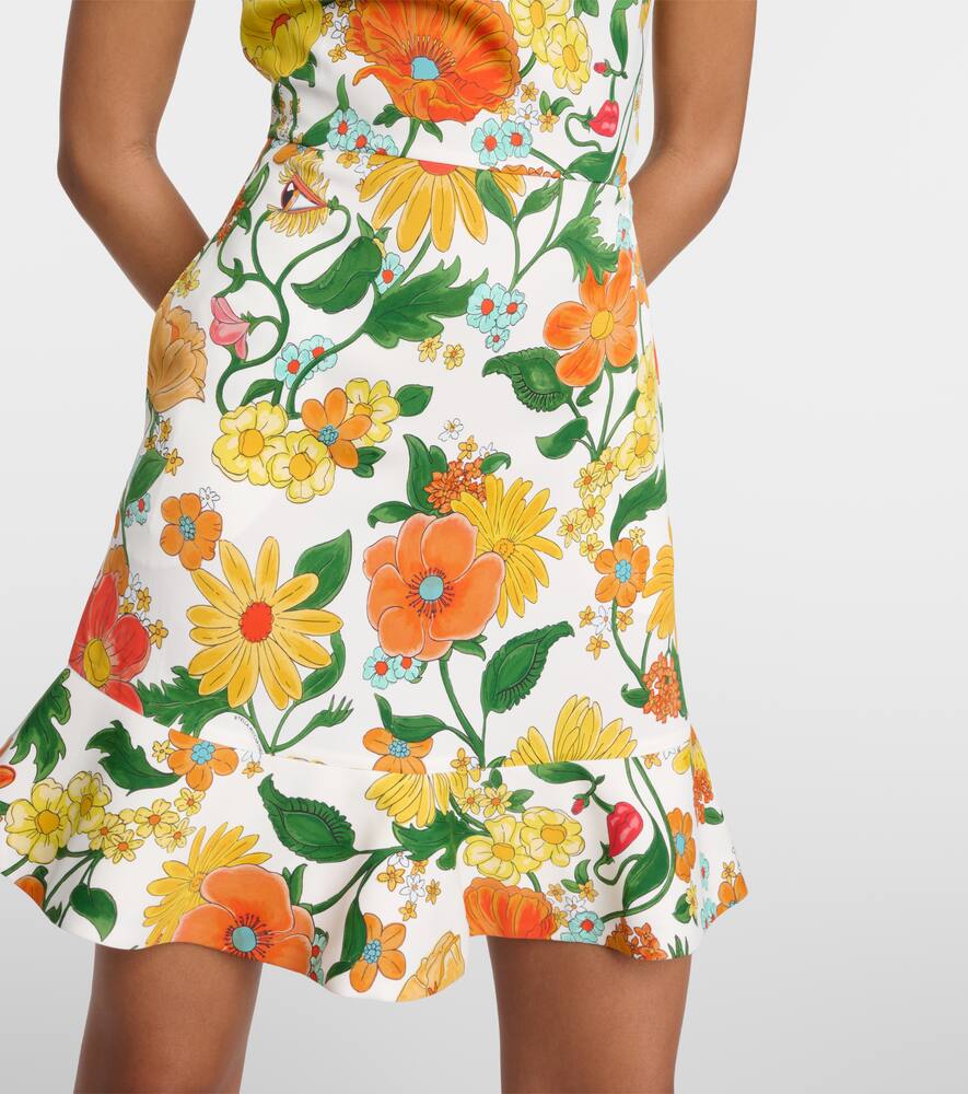 Stella Mccartney Garden Print Mini Dress In Multicoloured