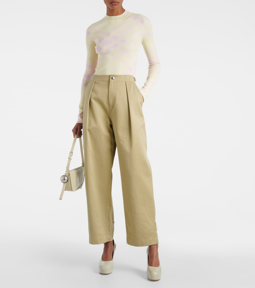 Burberry Burberry Check wool-blend top