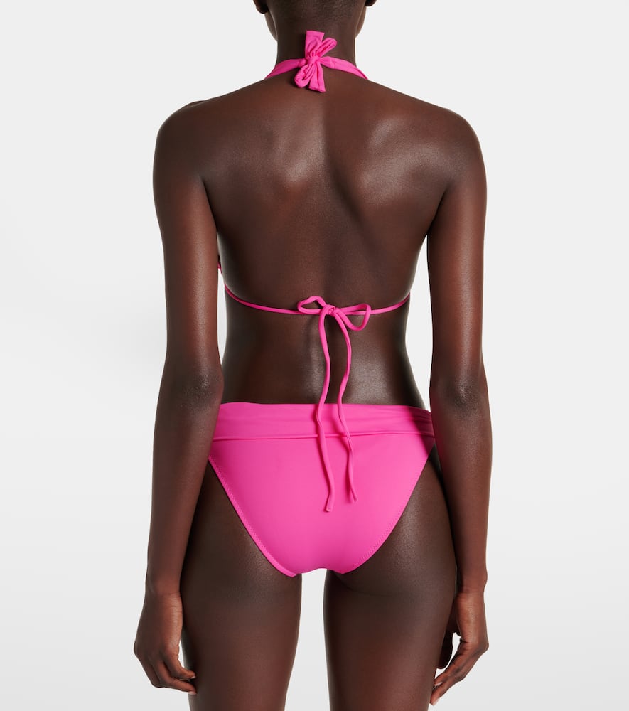 Shop Melissa Odabash Grenada Embellished Bikini Top In Pink