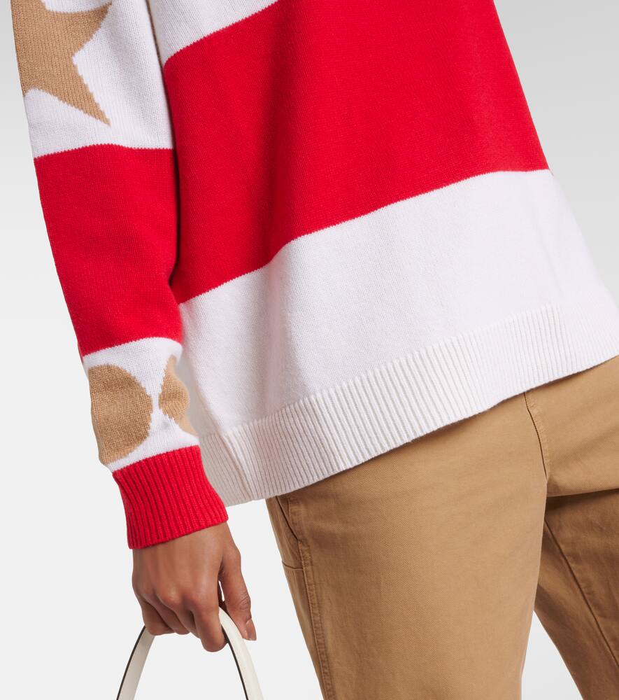 Shop Max Mara Dirce Striped Wool And Cashmere Sweater In Multicoloured