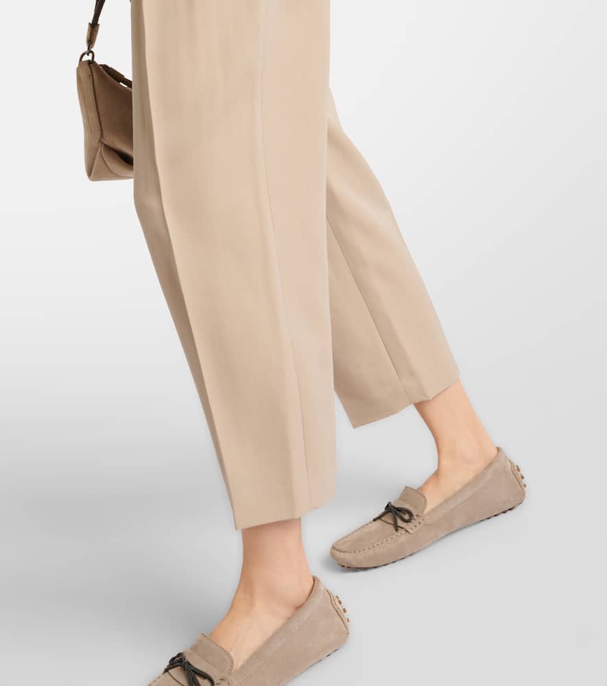 Brunello Cucinelli Wool-blend Straight Pants In Beige
