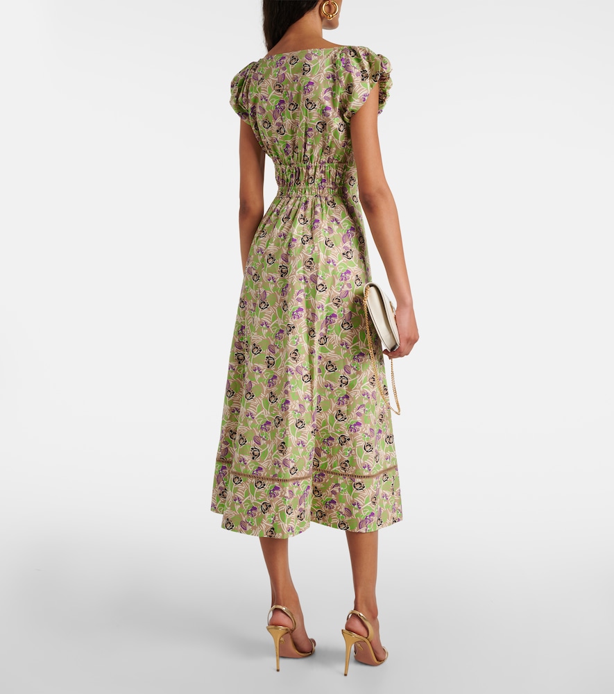  Tory Burch Tory Burch Bedrucktes Midikleid Aus Baumwolle 