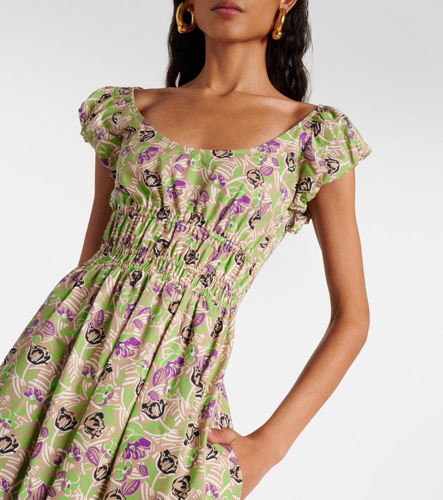  Tory Burch Tory Burch Bedrucktes Midikleid Aus Baumwolle 