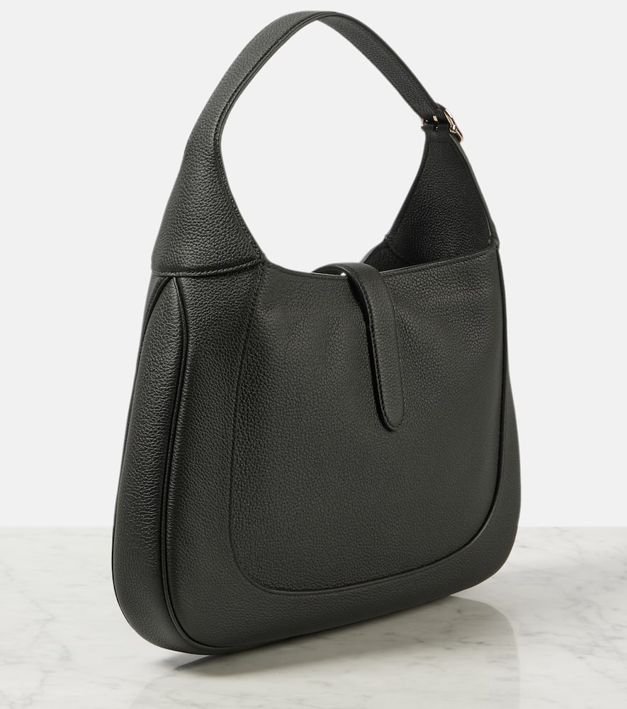 Gucci Jackie Medium Leather Shoulder Bag In Black