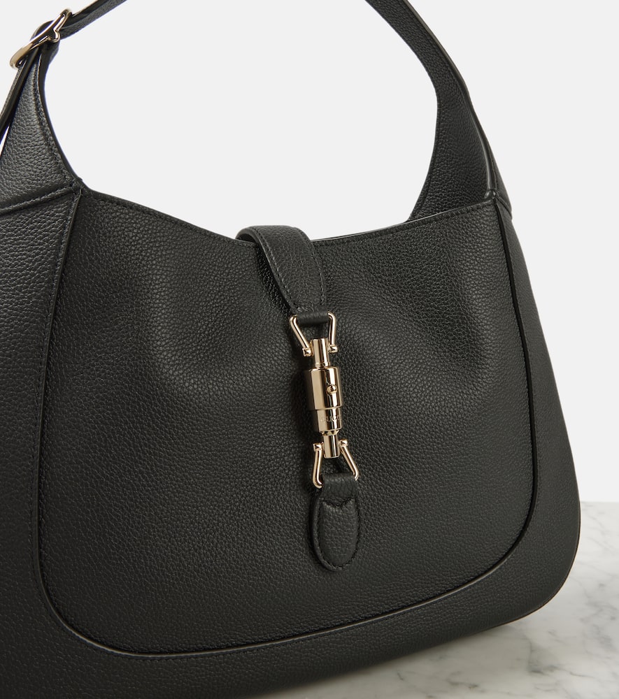 Gucci Jackie Medium Leather Shoulder Bag In Black