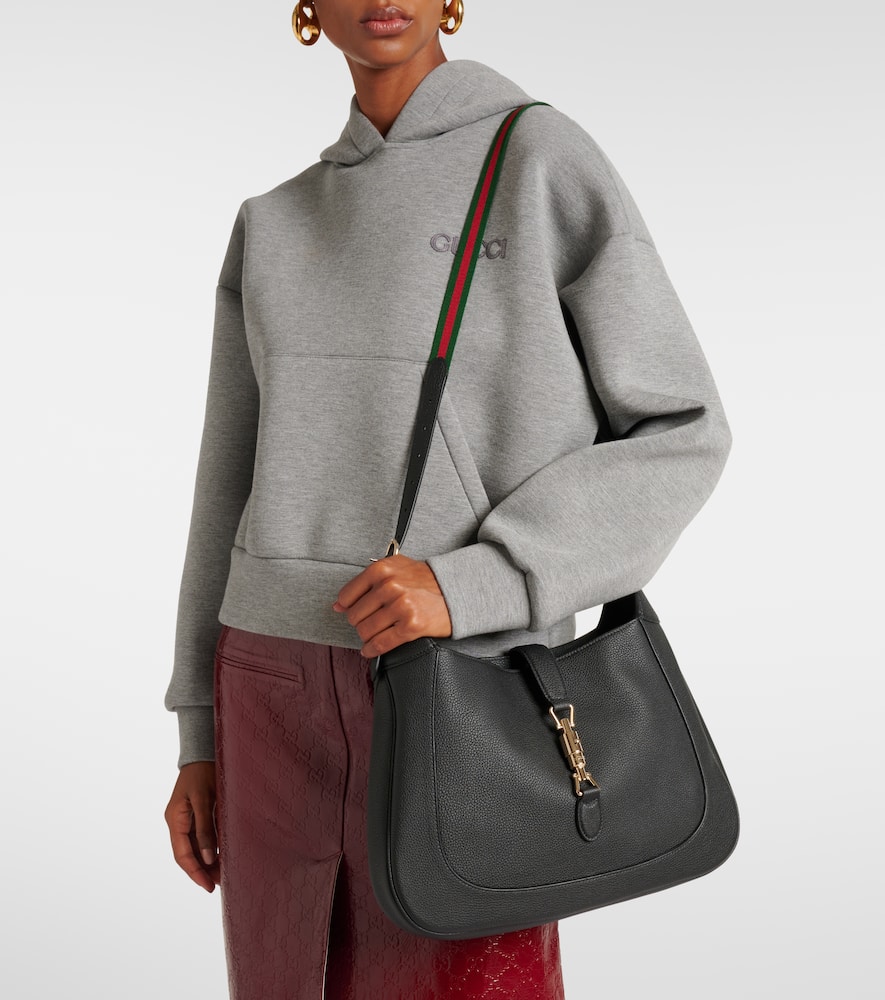 Gucci Jackie Medium Leather Shoulder Bag In Black