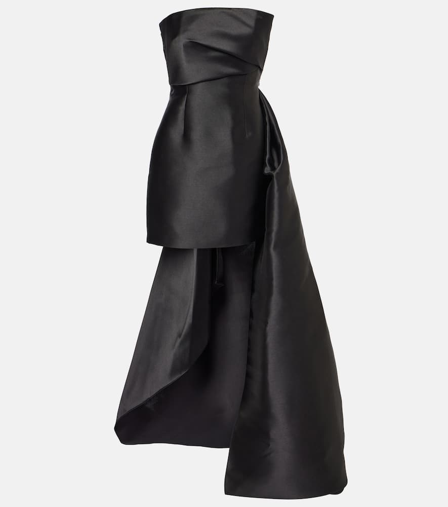 Solace London Meyer Satin Minidress In Black