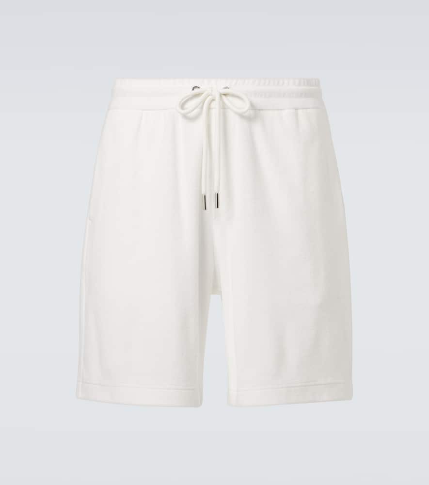 Moncler Cotton Terry Shorts In White
