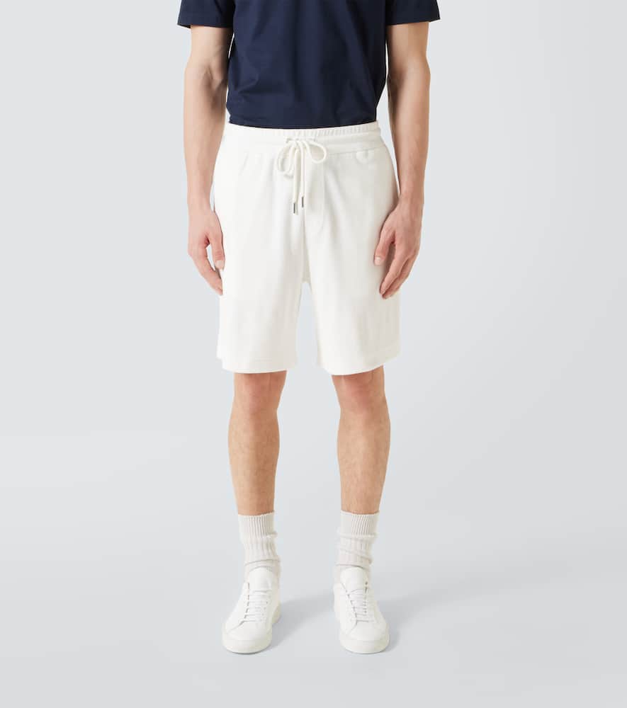 Moncler Cotton Terry Shorts In White