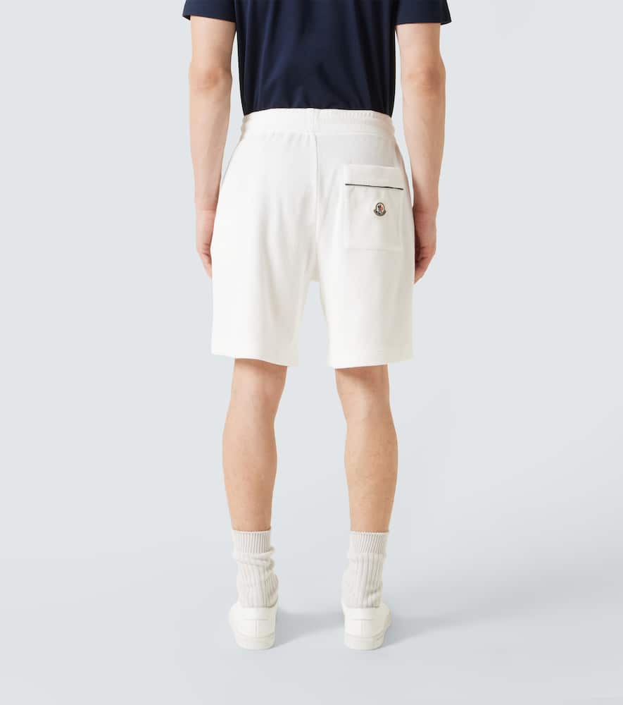 Moncler Cotton Terry Shorts In White