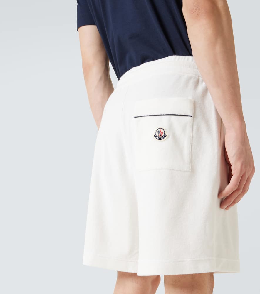 Moncler Cotton Terry Shorts In White
